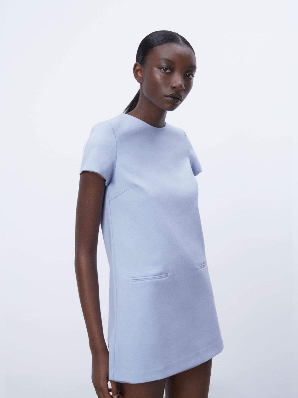 Zara Light Blue Skort Dress / Romper Size M